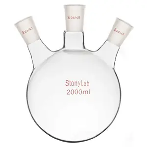 3 Neck Round Bottom Flask, 24/40 Joints, 50-5000 ml