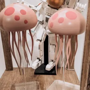 Queen Jellyfish Inspired Voice Controlled Lamp  Moving Tentacle Light Fun Home Decor Unique Gift for Kids Teens Cartoon Fans