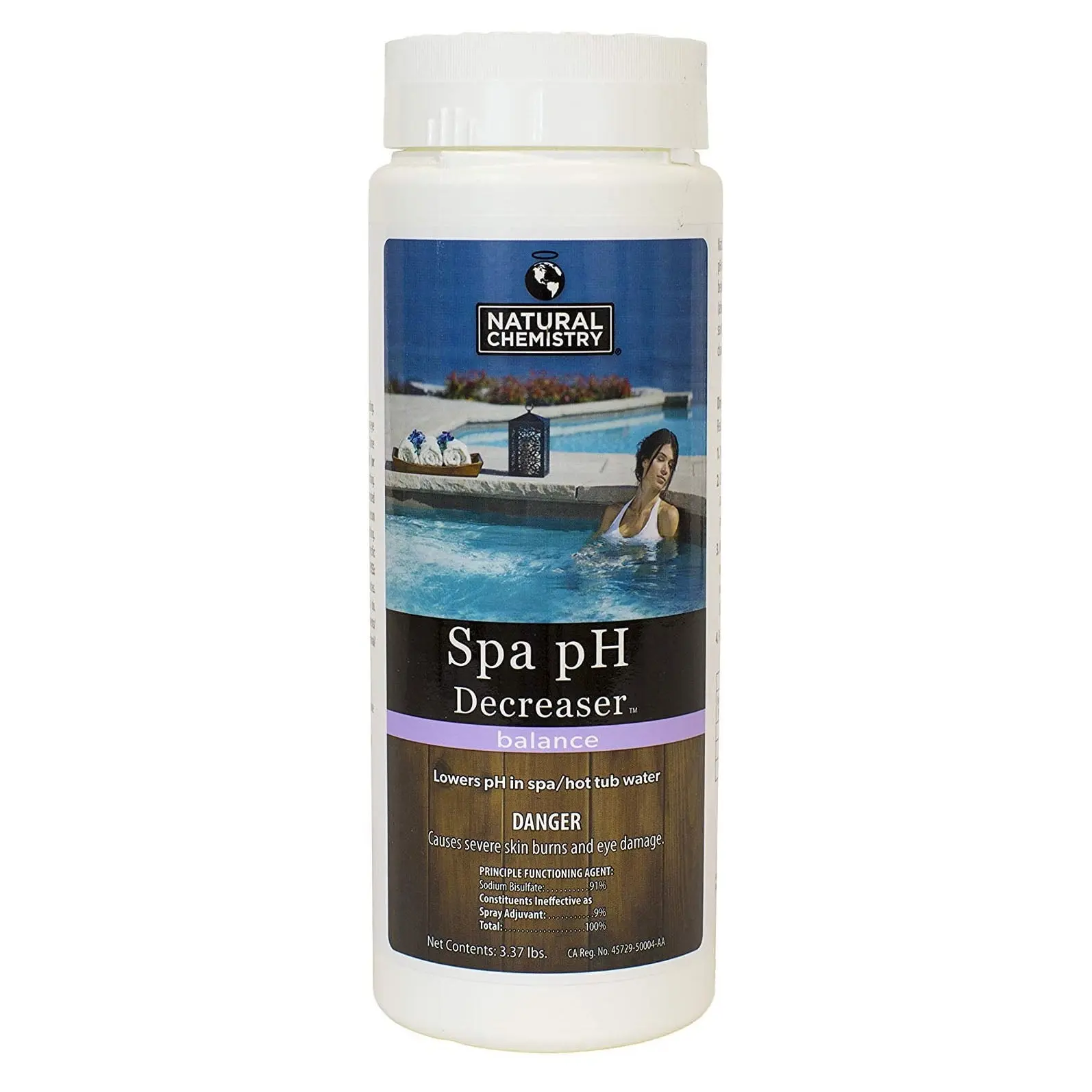Natural Chemistry NC04203 Spa/Pool pH Decreaser - 3.37 lbs, 12 per Case, Lowers pH Levels for Hot Tubs & Pools