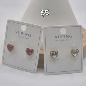 Hearts zircoins earrings laminated gold