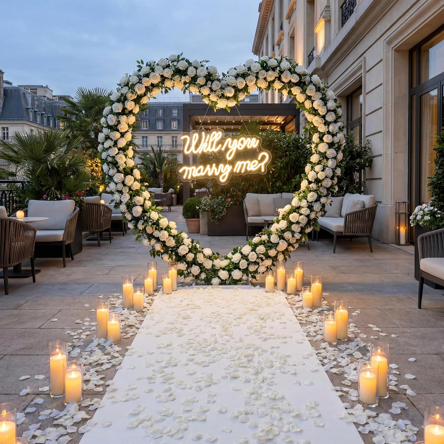 Heart Shaped Metal Balloon Arch Kit,6.6ft Wedding Heart Arch Backdrop Stand,Wedding, Valentine’s Day, Bridal, Birthday Party Decorations
