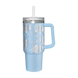 Evergreen 40oz MomLife Stainless Steel Canyon Cup with Straw
