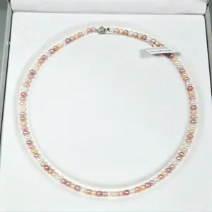 NC32-Natural 4-5mm Candy Freshwater Round Baby Pearl Necklace Flawless Rounded Strong Light Delicate Luster Original Design Minimalist Versatile Fresh Sweet Daily Commute Holiday Gifting