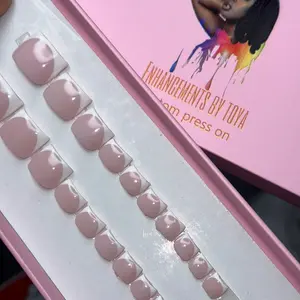 French design press on toes Nail Art Nail Polish Nail Care Salon Cutics Cosmetic Manicure
