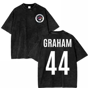 100% Cotton Vintage Washed Off Campus Graphic T-Shirt, Briar University Hawks Printed Short Sleeve Tee, Fashion Streetwear Top for Men, Soft & Breathable, Ideal Daily Wear for Fans