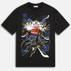 One Piece Anime T-shirt & Sweatshirt, Buggy Marine X Graphic Tee, Vintage Oversized Unisex Streetwear, Manga Gift for Him Her