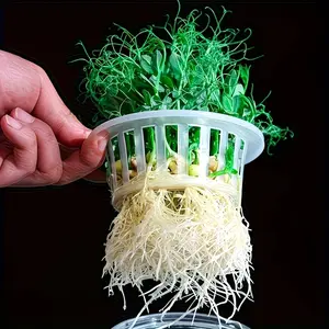 12 Piece Planting Baskets Set, Hydroponic Vegetable Growing Baskets, Plastic Flower Pots, Ideal for Home Balcony Gardening & Hydroponics