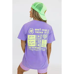 WKNDchasers Neon Affirmation Tee [S-3X] Oversized Crew Neck Short Sleeve Printed Slogan T-Shirt for Women Summer Casual Streetwear Tops