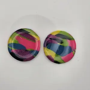 Buttons Polymer Clay Earrings