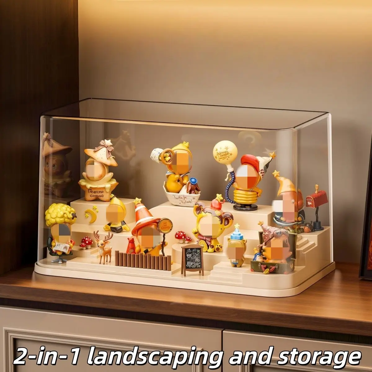 Clear Dust-Proof Blind Box Display Case, Tiered Storage Organizer for Pop Mart & Labubu Figures, Build Your Dream Collection Corner!