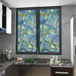 Glass Sticker, Colorful Printed Privacy-Protection Decor for Home & Office, Static Cling Frosted Glass Sticker for Home Decor, Ornaments