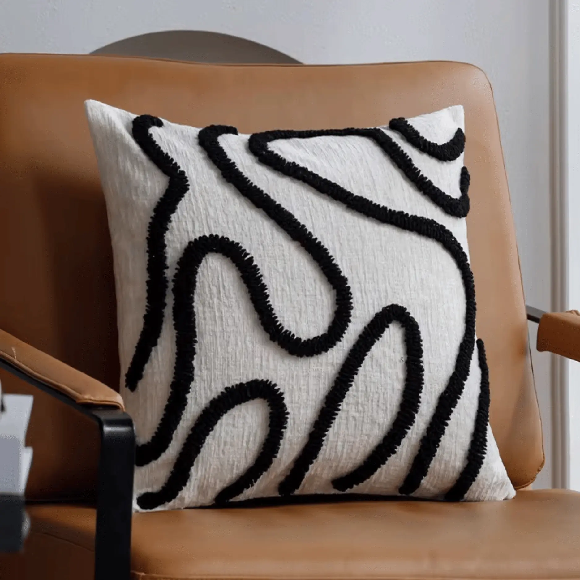 Tufted Nordic throw pillow cover