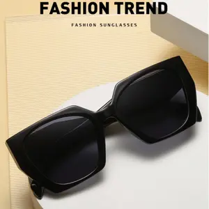 2026 New Cat Eye Sunglasses for Women, Fashion Oversized Square Shades, UV400 Protection, Trendy Wide Temple Sunnies, Luxury Retro Sun Glasses seyewear lens