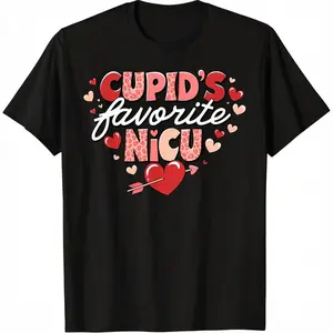 Cupid's Favorite NICU Nurse Valentine's Day Girl Women T-Shirt