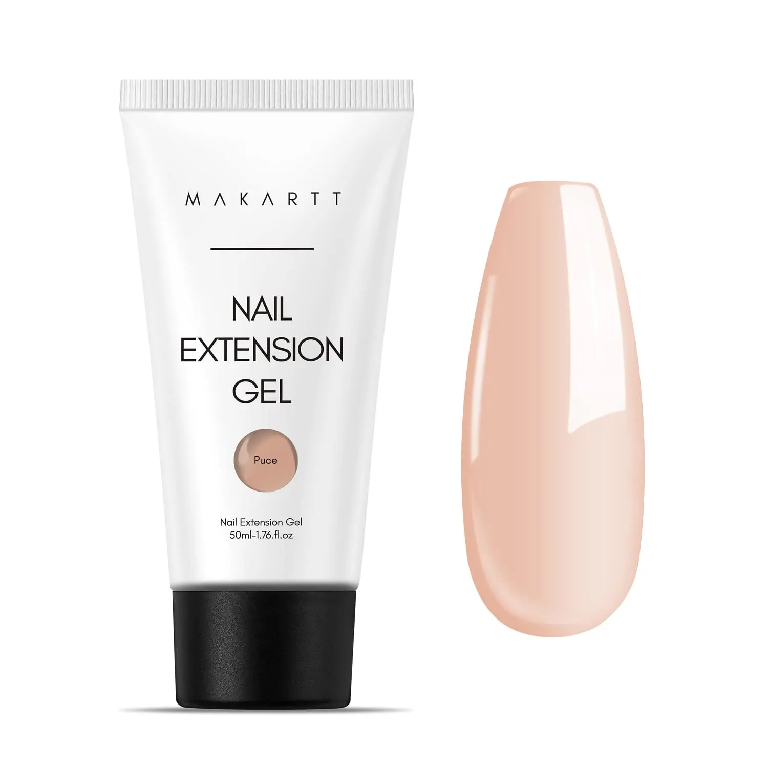 Makartt Poly Nail Gel 50ML Nude Gel Builder,not include nail form,for Nail Extension Trending Gel Stylish Elegant Gel Colors Molding Gel Nail Extension Manicure Hard Gel for Nails-French Press Nail