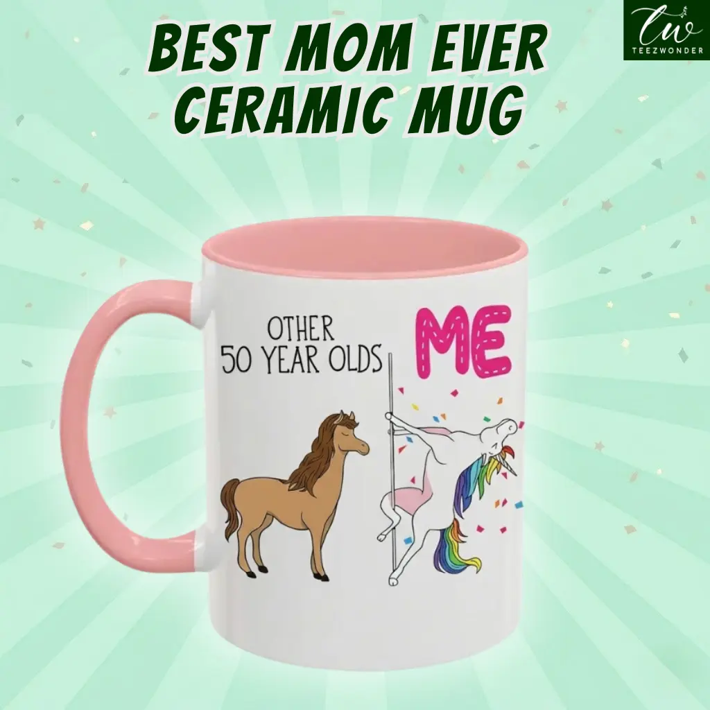 Funny Birthday Gift Mug for Women – “Me vs Other People” Unicorn Coffee Ceramic Mug 11oz, Cute Pink Ceramic Cup, Gag Gift for Mom, Friend, Sister, Coworker