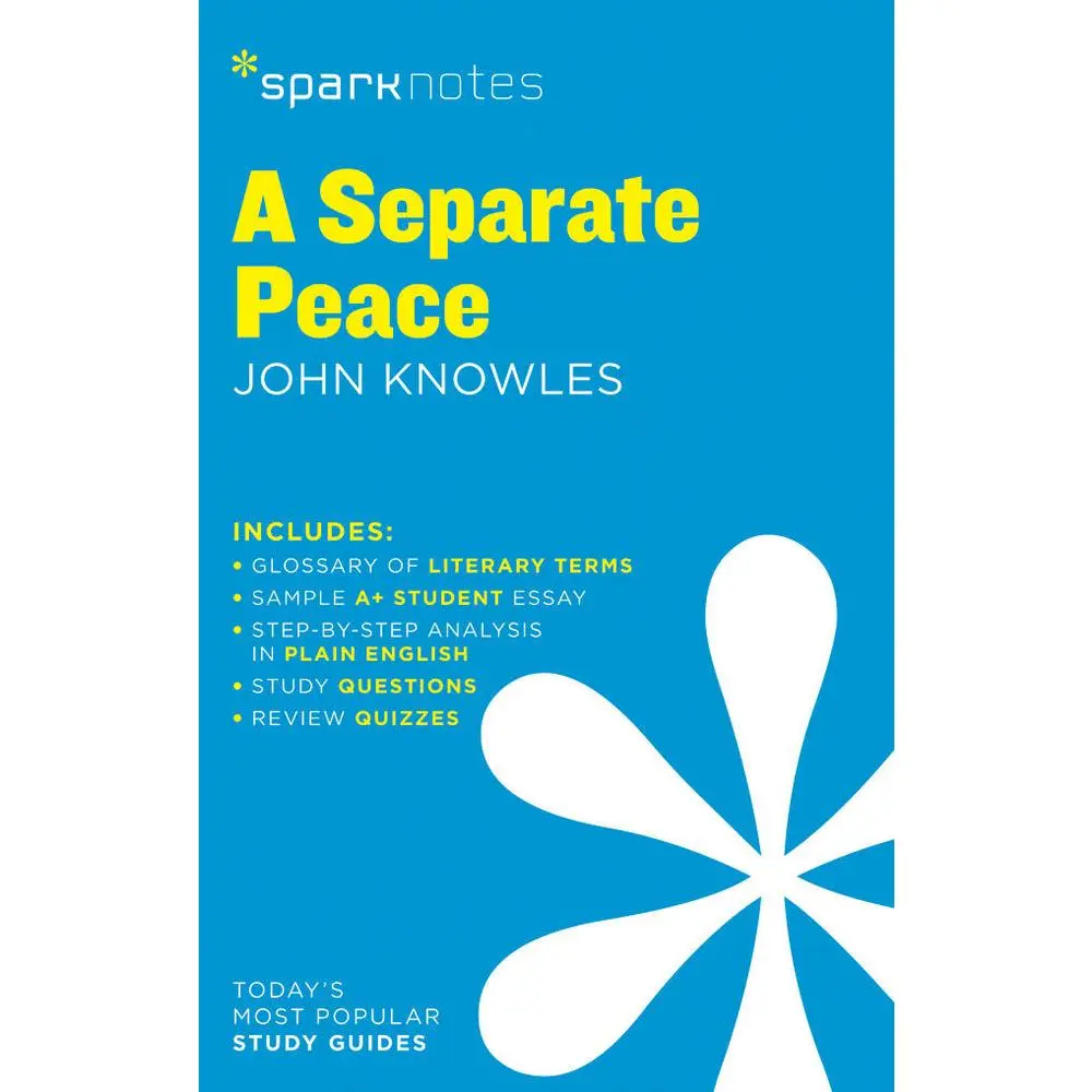 Used SparkNotes Literature Guide for A Separate Peace - English Paperback Book, Ideal for Late-Night Studying with Chapter-by-Chapter Analysis & Essay Topics