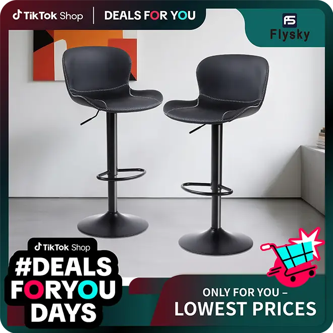 Flysky Counter Height Swivel Barstools Dining Chairs PU Leather Counter Height Barstools with Back, Height Adjustable Swivel Bar Chairs, Modern Armle