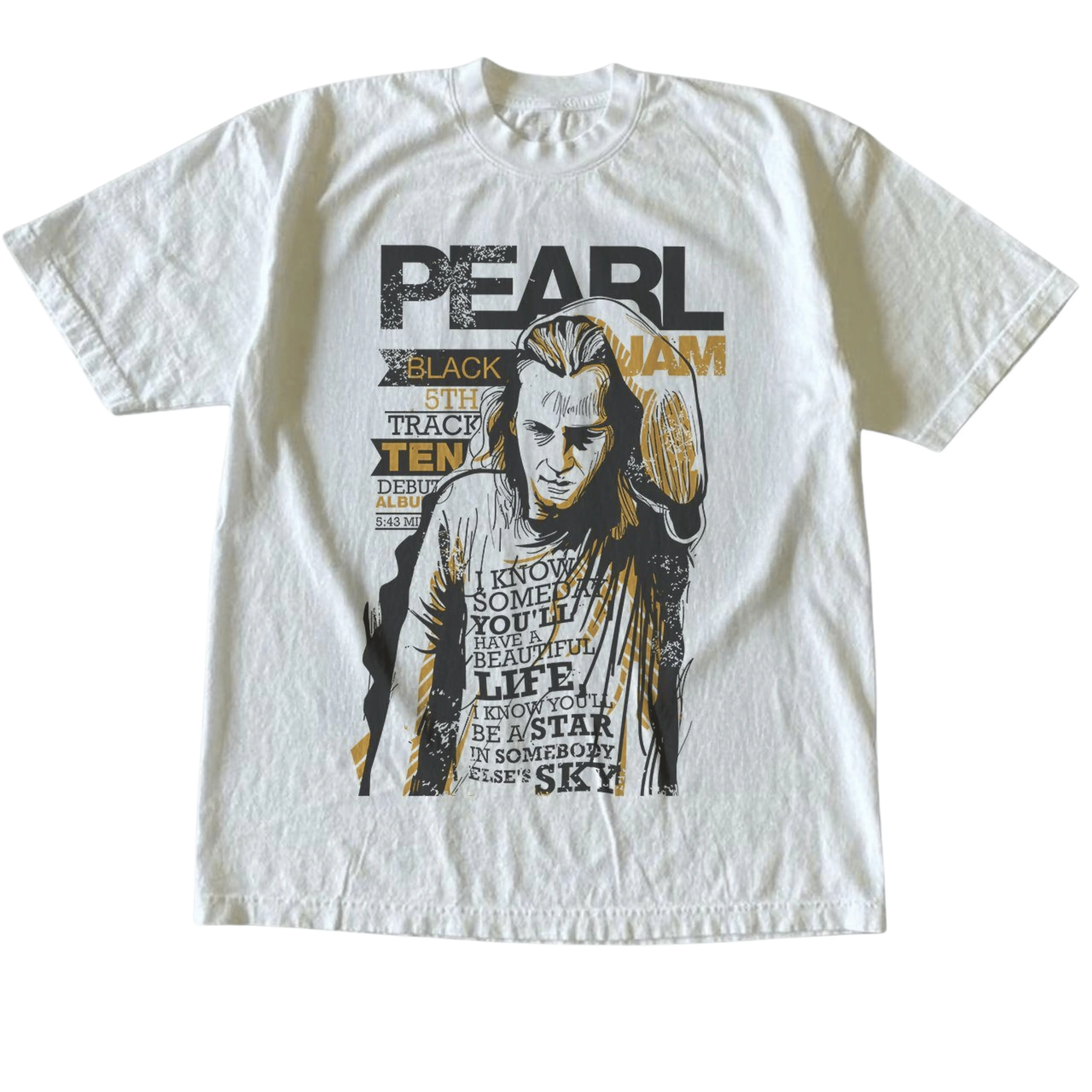Gildan Men's and Women's T-Shirt, Vintage Style Pearl Jam Graphic Tee, Unisex Casual Top, Black Song Ten Album Grunge Rock Shirt, Retro 90s Band Fan Apparel, Matching Couples Outfits, Unique Birthday Present, Premium Cotton