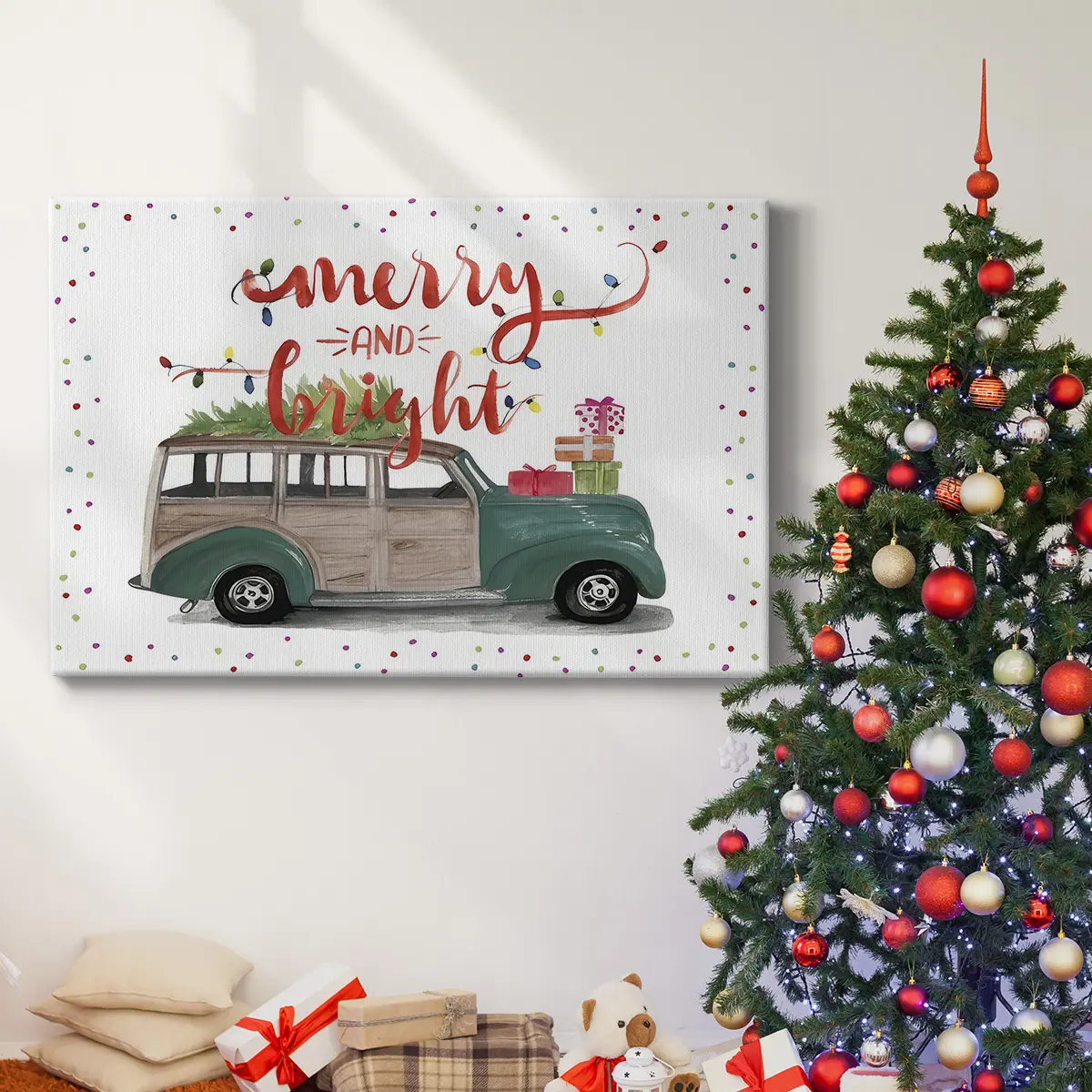 Christmas Cars Collection A- Gallery Wrapped Canvas