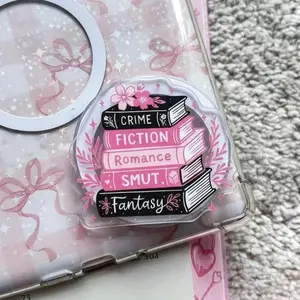 Magnetic Phone Grip Spicy Romance Book Phone Grip Smut Fantasy Crime Stack Design Funny Booktok Aesthetic Pink Girly Stand Unique Gift for Mood Readers Trendy Functional Coquette Goth Style Don't Talk To Me Quote
