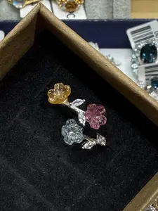 Iries(11369)gc.Tourmaline roses s925 ring