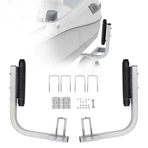 Marine Trailer Guide Set With 20.5-Inch Flexible Adjustable Poles, Pair Of Steel Anti-Rust Guides, Durable Roller Support For Ski Boats, Fishing Boats, And Sailboat Trailers, Ideal For Dockside Towing And Maintenance 2024