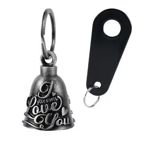 Dream Apparel"I Love You" Bell Christmas/Halloween Bell, Gremlin/Guardian Motorcycle Bell/Motorcycle Key Chainfor Bikers Women Men W/Hanger,Biker Bell for Riders,Good Luck Riding Bell Spirit Bell Moto Accessories