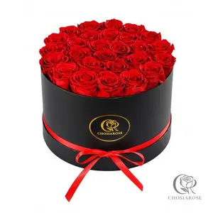 The "Forever Love" Bouquet: Premium Large Round Box of Preserved Red Roses - High-End Home Decor - Special Keepsake Gift for Wife, Mom, or Fiancée - Class of 2026 Celebration