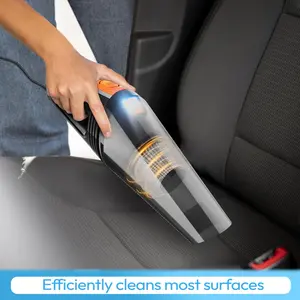 Portable Car Vacuum Cleaner - 8000PA/100W/DC12V Corded Vacuum Cleaner Handheld Vacuum with Attachments, LED Light Cleaning Kit 16.4 Ft Car Detailing Accessories for Women & Men