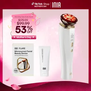 [New Color Drop]  INIA FLARE All-in-One Facial Beauty Device, 3-in-1 Facial Massager Beauty Device for Face and Neck Skin Rejuvenation Lifting/ Tightening/ Infusing, Best Valentine's Day Gift for Her