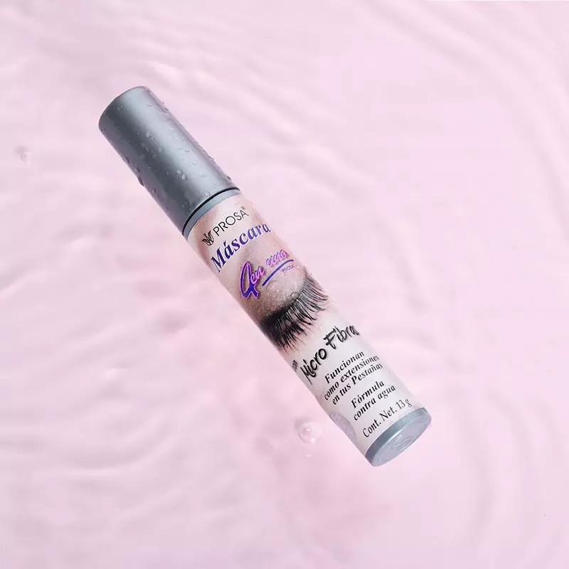 Prosa 4 in 1 (3 Pack) Mascara Maxi Volumen, Mascara with Micro Fibras, Professional Black, 4 in 1 Eyelash Makeup Volumizing Waterproof Cosmetic