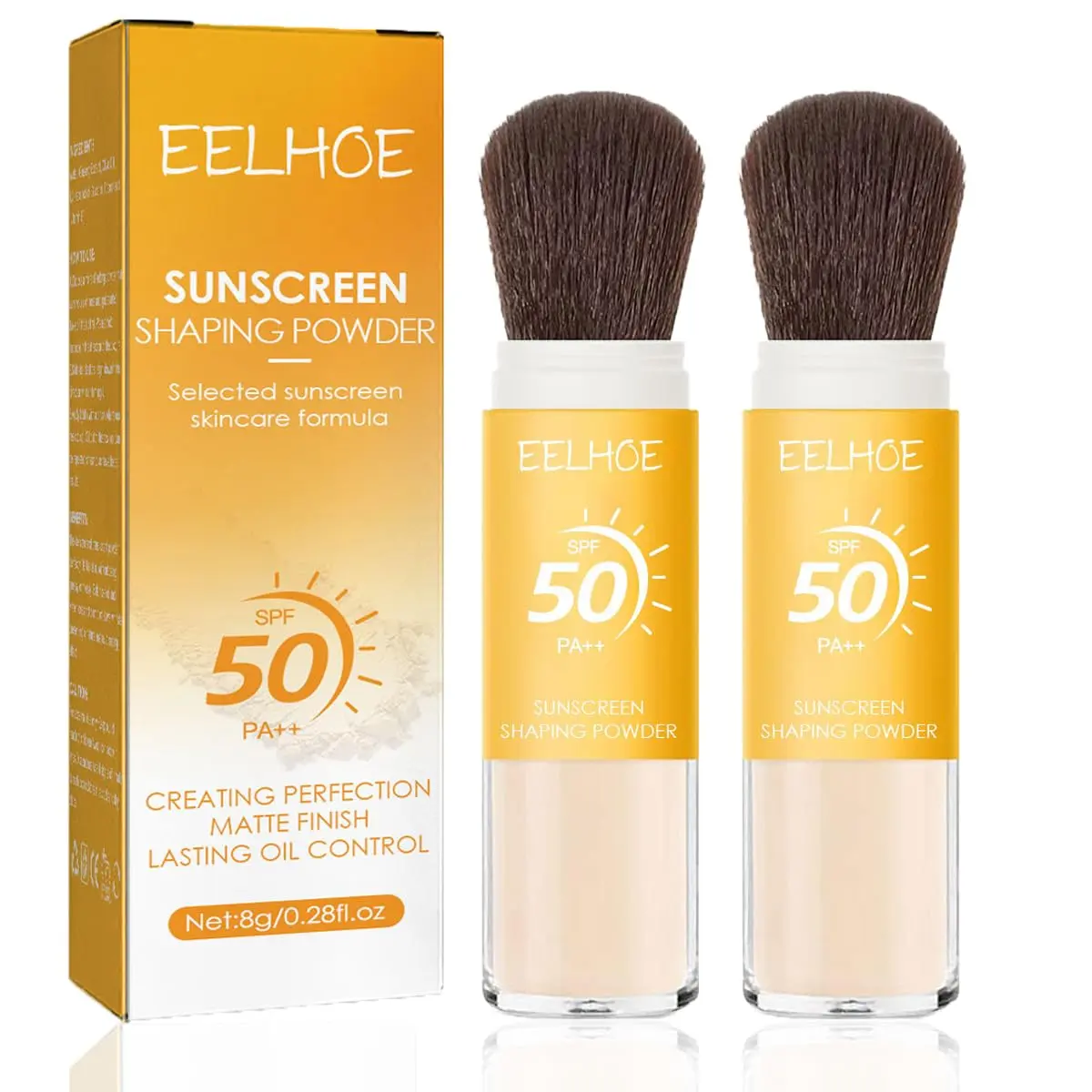 Mineral Matte SPF 50 Setting Sunscreen Loose Face Powder - Translucent, Natural, Oil-Control, Fine Line & Pore-Minimizing, Lightweight Breathable Long-Lasting Finish for Face & Scalp, Cosmetic Gift for Women & Men Makeup