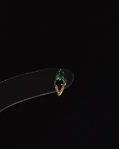 14k Midnight Emerald Stud