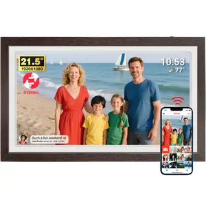 21.5" Large Frameo Digital Photo Frame, 32GB WiFi Digital Picture Frame with 1920x1080 FHD IPS Touch Screen, USB Drive/SD Card, Wall Mountable Auto-Rotate, Easy Share Photos/Videos from Anywhere