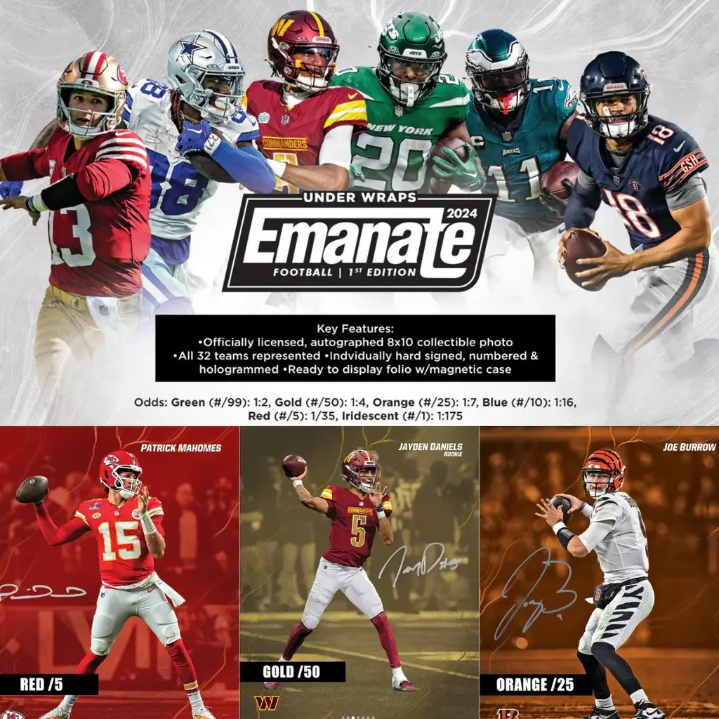 2024 Emante Underwraps Autographed Football Picture