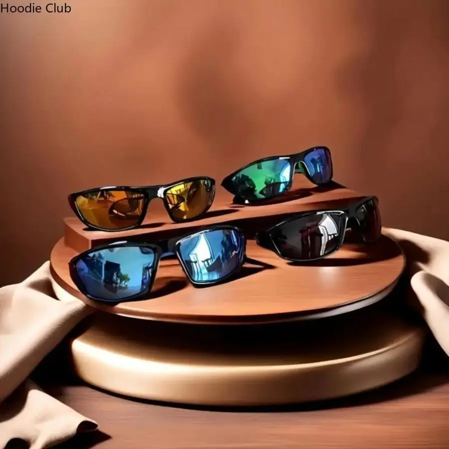 Unisex 4-Pack Polarized Sports Outdoor Sunglasses - Full-Frame Lightweight PC Frame, TAC Polarized Lenses, Safe Sports Eyewear for Climbing, Running, Polarized Sunglasses