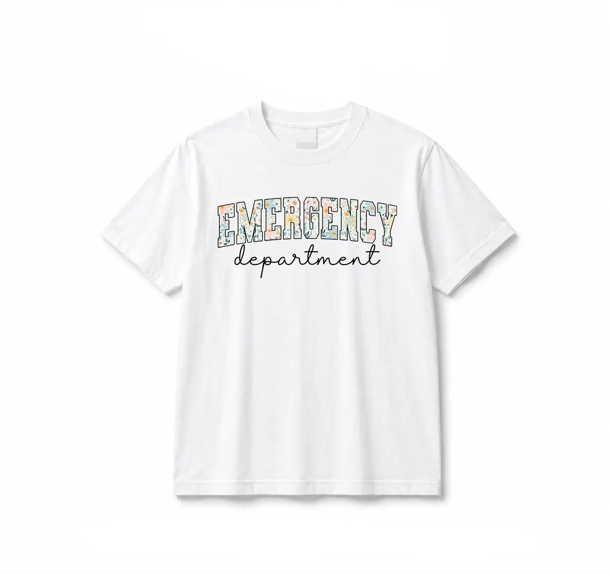 Floral Emergency Department Shirt, Emergency Department Nurse T-Shirt, ER Nurse, Emergency Medicine Nurse Tee, Emergency Nurse Gift