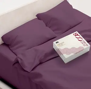 Mayfair Linen 100% Egyptian Cotton 800 TC Full Size Sheet Set in Plum Color - Comfortable & Durable Bedding with Fade Resistant Material