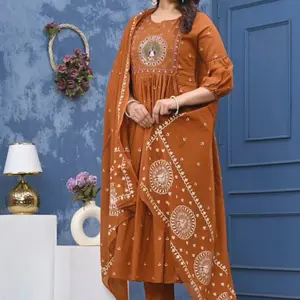 Organic 3 Piece Ready to Wear Dress pure cotton Fabric Casual Womenswear Summer