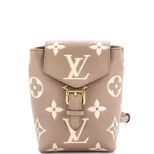 Pre-owned Louis Vuitton Leather Backpacks Tiny Backpack Bicolor Monogram Empreinte Giant by Rebag