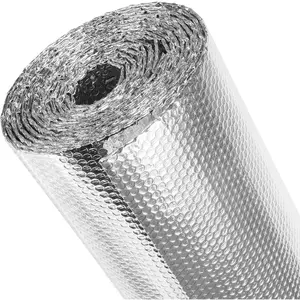 Reflective Bubble Insulation Sheet, Double Side Window Insulation for Summer Heat, 48" x 10 Ft Aluminum Foil Bubble Shield, Sun Reflector for Window, RV, Garage Door, Roof