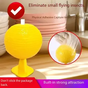 Fly Trap Ball Indoor Sticky Fly Catcher, Powerful Adhesive Traps Fruit Flies Mosquitoes, Hanging Mosquito Repellent for Home Outdoor Use