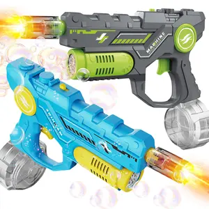 Super Electric Water Gun for Adults Kids with Muzzle Flash, LED Light Up Rechargeable Bubbles Gun, Strongest Shooter Water Pistol Automatic Electric Water Gun,Outdoor Summer Toys for Pool Beach Party