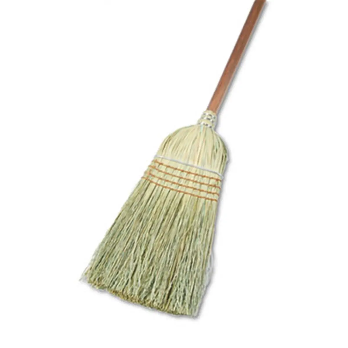 212 MAIN Stiff Bristle Broom - Durable Natural Yucca-Corn Fiber Bristle Heavy-Duty Warehouse Floor Broom, 42 in Handle, Metal-Free Home Cleaning Tool