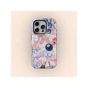 Pink Preppy Summer Vibe Phone Case, Coquette Collage Premium Film 2 In 1 Phone Case - Durable, Shock Absorbing And Stylish Protection - Compatible With IPhone 17 16, 15, 14, 13, 12, 11, Plus, Pro, Pro Max ,Suitable For IPhone 17 Air