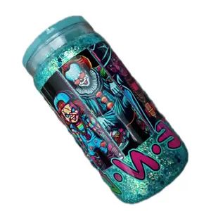 Clown “IT” Glitter Tumbler – Teal Sparkle Edition
