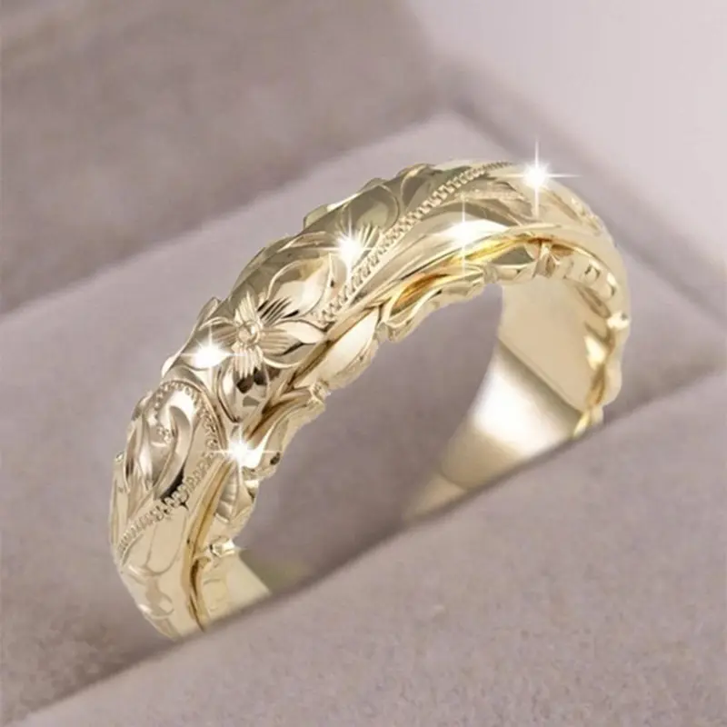 Mother's Day Gift 1 PC Elegant Flower Ring For Women For Valentine's Day Gift Wedding Engagement Anniversary Party Band Jewelry Wedding, Beautiful Rings, Fashion Promise Ring, Copper Band Rings