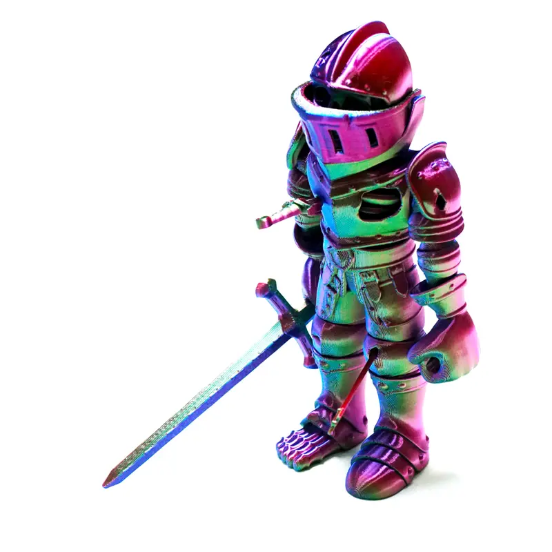 3D printed skeleton warrior model toys, flexible joint animal doll statues, home and office desk decorations, holiday surprise gifts