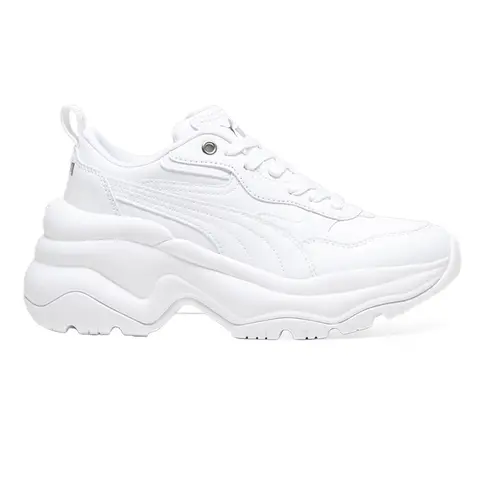 PUMA Womens Cilia Perforated Lace Up  Sneakers Shoes Casual - White